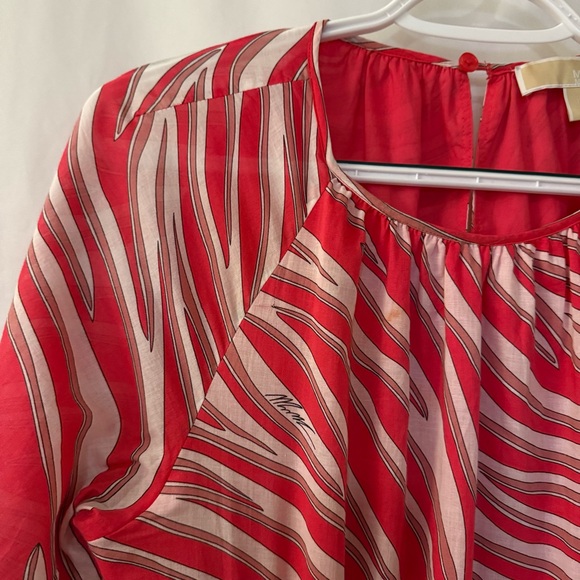 MICHAEL MICHAEL KORS Zebra Print Cotton Lawn Cutout Dress Size M - Picture 8 of 13